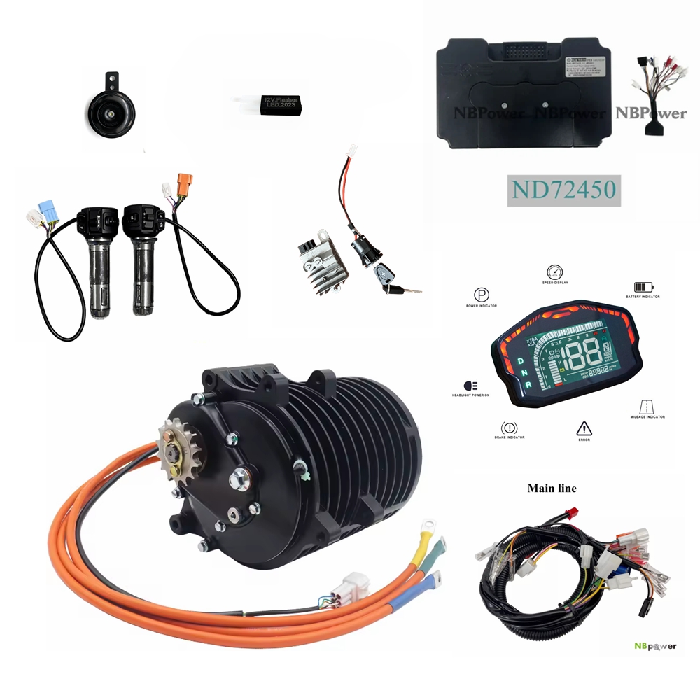 Mid Drive Motor Kit 72V 3000W - QS 138 3000W V3 70H Mittelmotor-Umrüstsatz