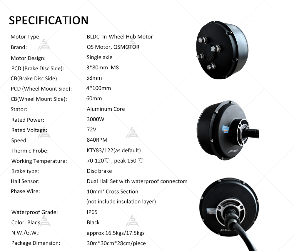 QSMOTOR 205 3000W V3 72V 80KPH – Electric Motorcycle Conversion Kit 72V Bewertung und Preis